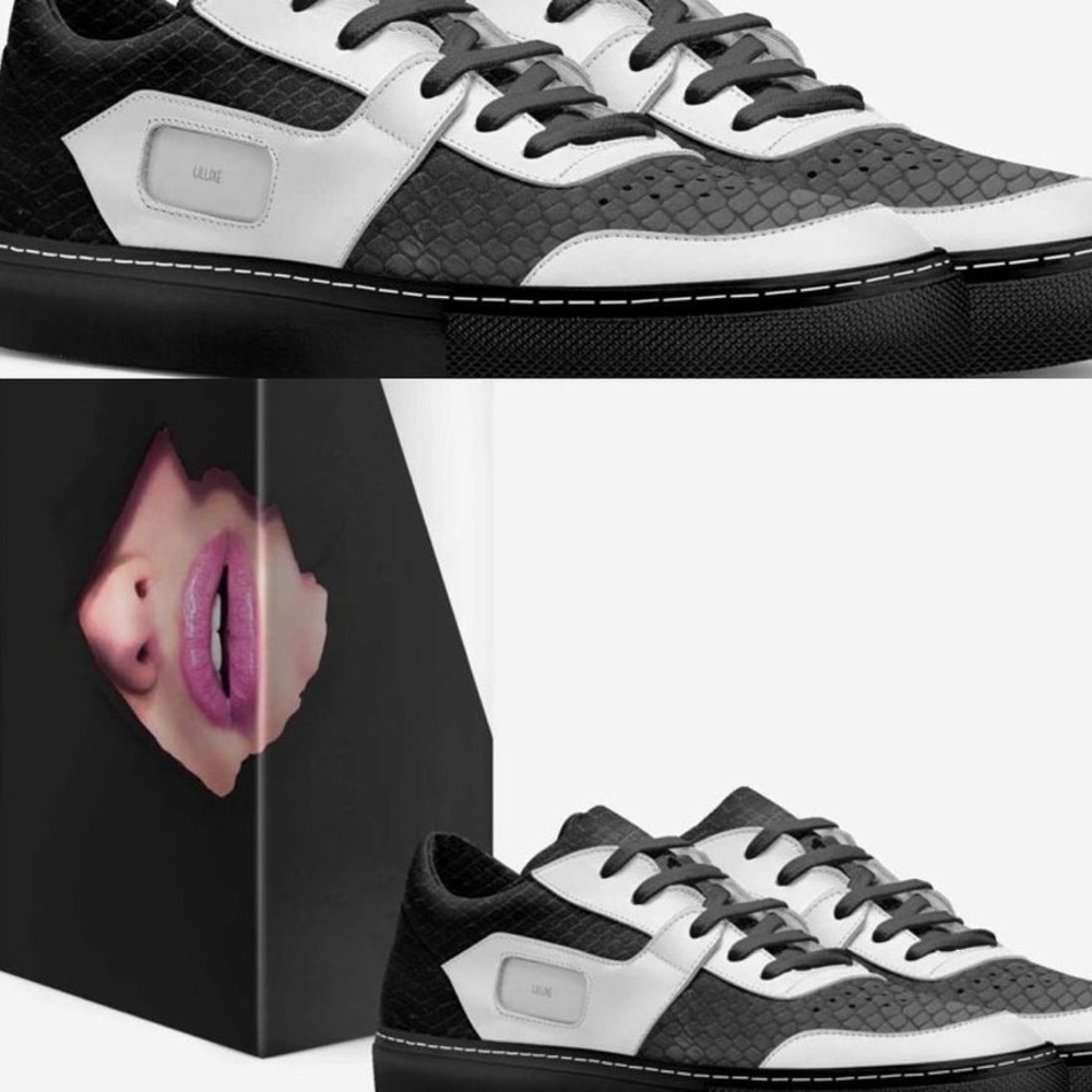 ULuxe Black and White Sneakers, Size 6